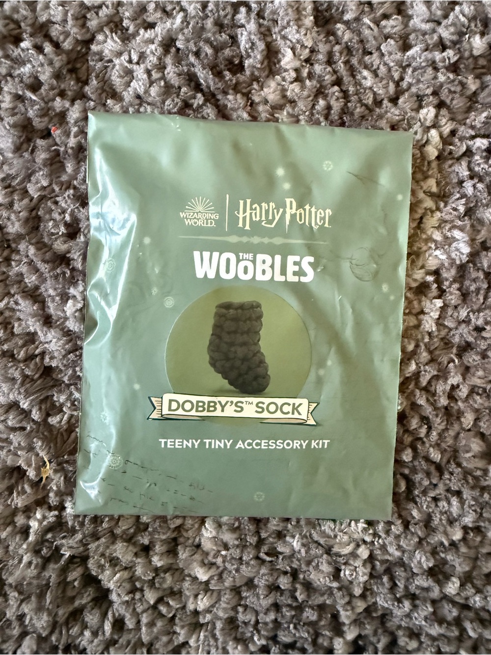 Harry Potter The Woobles Dobby’s Sock Teeny Tiny Accessory Kit - Olive Green